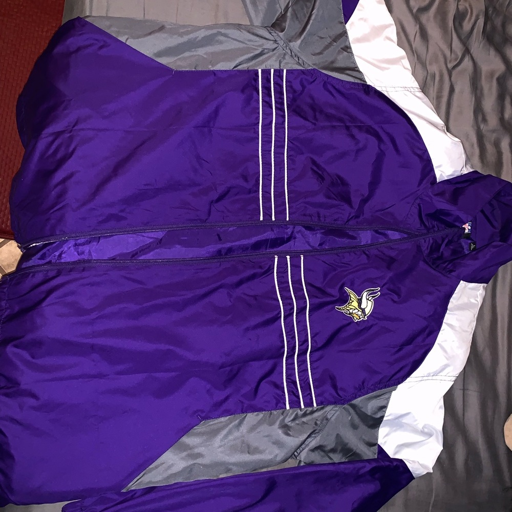 minnesota vikings windbreaker throwback (reebok)